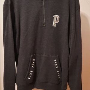 PINK 1/4 zip sweatshirt sequined